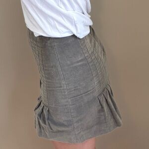 Vintage Armani Exchange Gray Corduroy Pleat Skirt